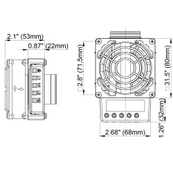 HVL 031 - Fűtés ventilátorral kapcsolószekrényhez - 03113.9-00 | DACPOL Lengyelország