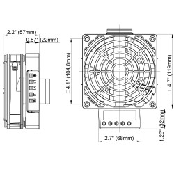 HVL 031 - Heizung mit Lüfter für Schaltschrank - 03113.9-00 | DACPOL Polen