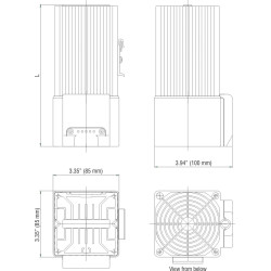 HGL 046 - Heizung mit Lüfter für Schaltschrank - 04640.0-00 | DACPOL Polen