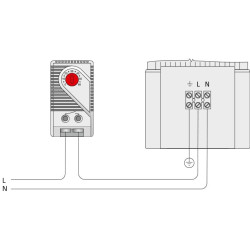 HGL 046 - Heizung mit Lüfter für Schaltschrank - 04640.0-00 | DACPOL Polen