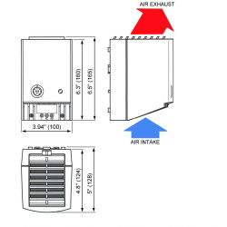 CR 027 - Topidlo s ventilátorem do rozvaděče - 02700.0-00 | DACPOL Polsko