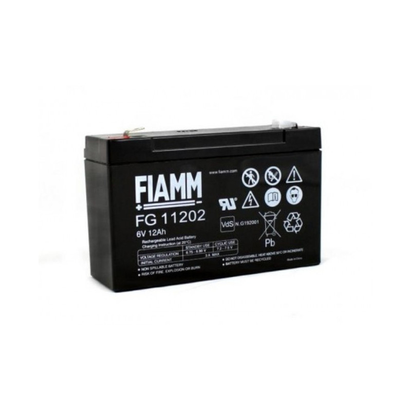 Bateria FG11202 6V 12AH Faston 6.35mm Bateria FG11202 6V 12AH Faston 6.35mm