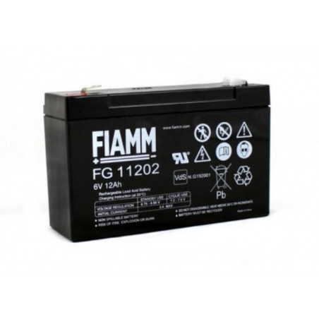 FG11202 6V battery 12AH Faston 6.35mm
