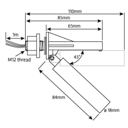 Sensor de nivel de serie 30 horizontal 230V