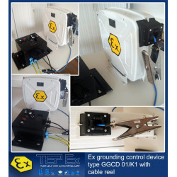 Ex grounding and grounding control device GGCD