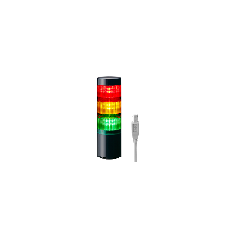 LR6-3USBK RYG-turn de lumină cu interfață USB LR6 negru-USB
