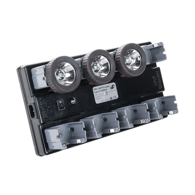 KS-5008-M - 8 lámpás töltőállomás (M rendszer) KS-5008-M - 8 lámpás töltőállomás (M rendszer)