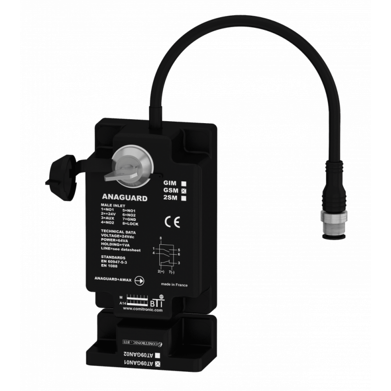 Comutator electromagnetic cu o blocare GSM unghiulară Comutator electromagnetic cu o blocare GSM unghiulară
