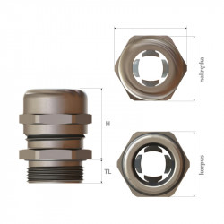 Brass EMC 4 cable glands - industrial application