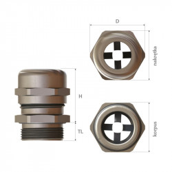 Brass EMC 2 cable glands - industrial application