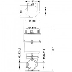 EX065SCL240DA Industrial Siren Ex