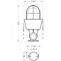 Ex070SLRSamb1224DA LED light signaler Ex070SLRSamb1224DA LED light signaler