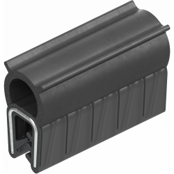 Self-locking profile, EPDM 45 ± 5 shore A EPDM terminal profile 60 ± 5 shore a black 1011-05-09