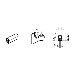 Securitatea marginilor de auto-blocare, PVC 70 ± 5 țărm și Białoszary 1010-04-01