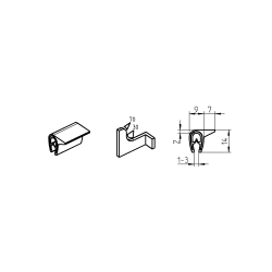 Self-locking edge protection, PVC 70 ± 5 shore and light gray 1010-05