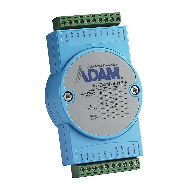 Adam-4017+, 8 csatornás AI modul Modbus-tal Adam-4017+, 8 csatornás AI modul Modbus-tal