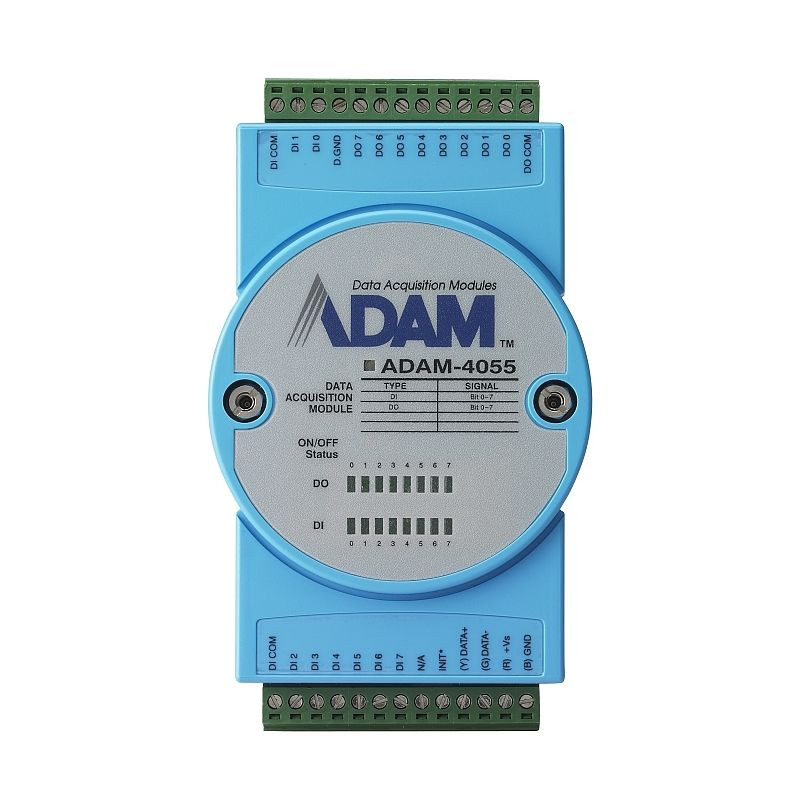 ADAM-4055, 16-г. Изолированные ди / к модулю W / LED & Modbus