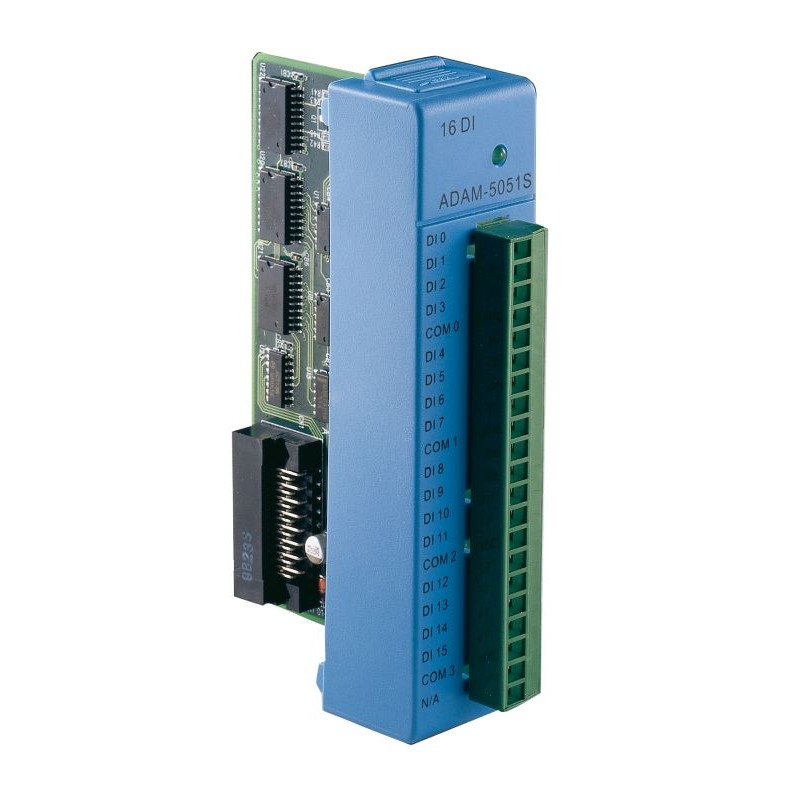 ADAM-5051S, 16 csatornás izolált DI modul LED-del ADAM-5051S, 16 csatornás izolált DI modul LED-del
