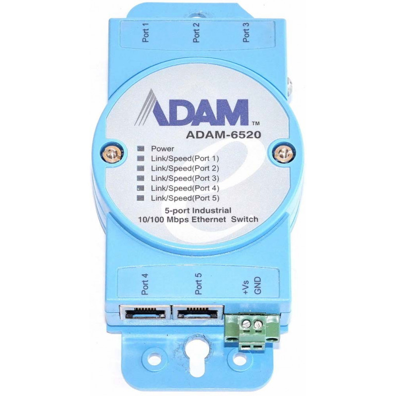 ADAM-6520, 5-портовый индустриальный выключатель 10/100 МБ / с