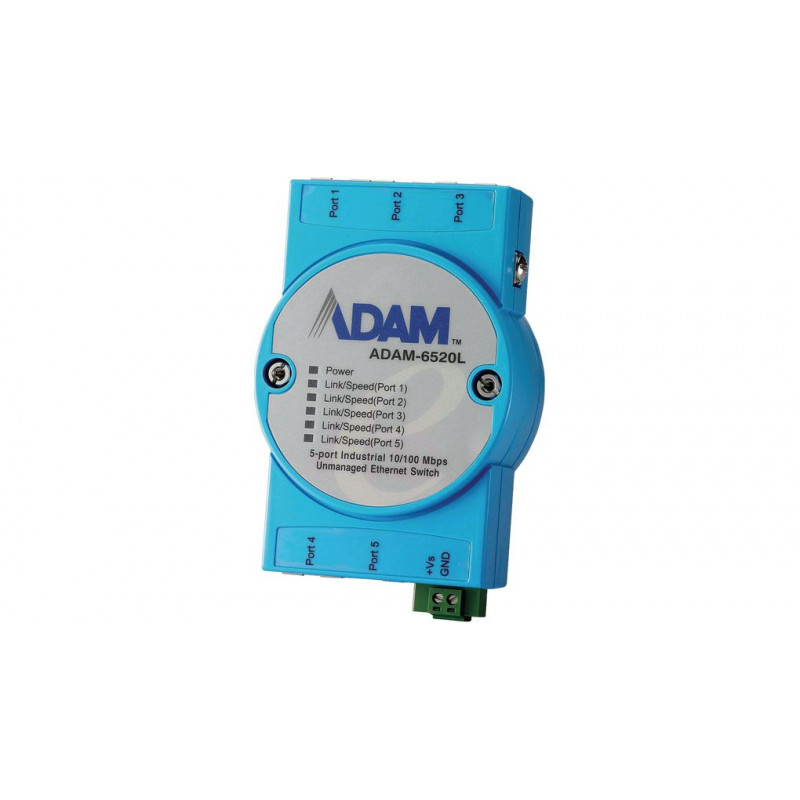 ADAM-6520L, 5-портовый 10/100 МБ / с неуправляемый выключатель