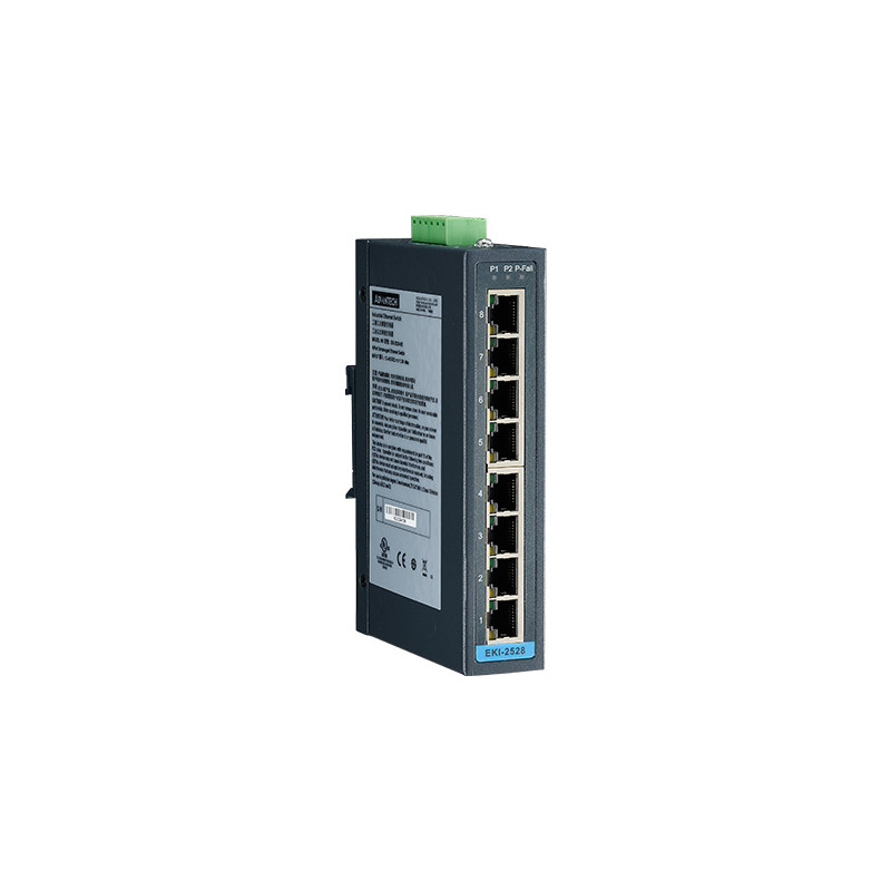 EKI-2528, 8-portos 10/100 Mb/s kezelés nélküli Ethernet kapcsoló EKI-2528, 8-portos 10/100 Mb/s kezelés nélküli Ethernet kapcsoló