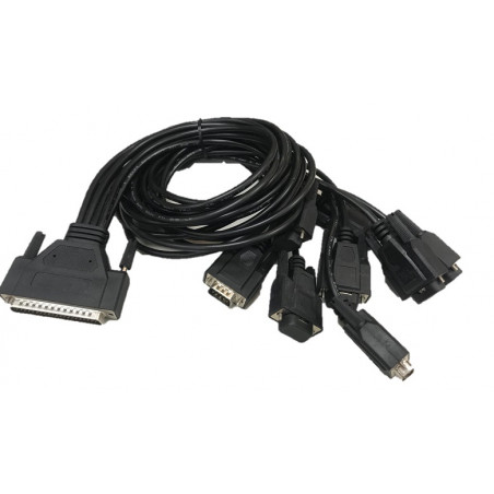 Opt8H, 1M Male DB-62 do 8x Male DB-9 Kabel
