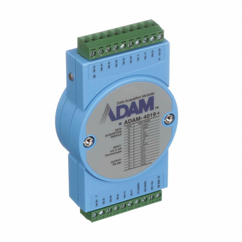 ADAM-4019 + -AE, 8-канальный универсальный модуль аналогового ввода