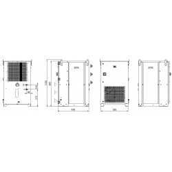 Refroidisseurs industriels triphasés TCU22-55 taille 1 pour fluides contaminés ou sales Refroidisseurs industriels triphasés TCU22-55 taille 1 pour fluides contaminés ou sales