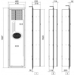 FLY25HTUB Klimatyzatory przydrzwiowe lub ścienne