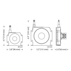 SG1-120-2 Linkowy przetwornik odległości IP67