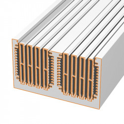 Profiles adapted for cooling forced air flow