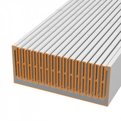 Profiles adapted for cooling forced air flow