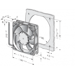 8452/2 HHP axial fan