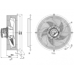 S3G500-ZM03-I1 Axiální ventilátor