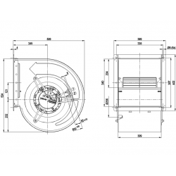 D3G318-AA37-11 Radiální ventilátor