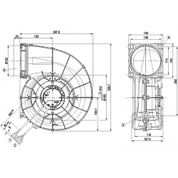 G3G190-RD45-08 Radiální ventilátor