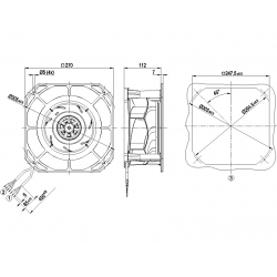 K3G225-RD05-03 Ventilador radial