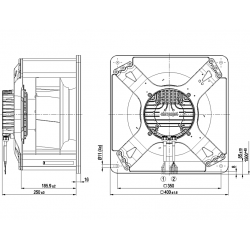 K3G250-BB09-S1 radiální ventilátor
