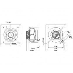 K3G280-RR03-H2 radiální ventilátor
