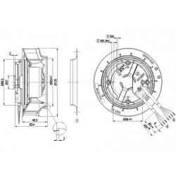 R3G133-RA01-03 radialinis ventiliatorius
