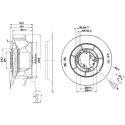R3G225-RE07-01 Radiális ventilátor