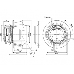 R3G310-PV69-03 Radial fan