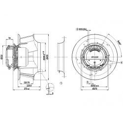 R3G400-PA27-03 Radiální ventilátor