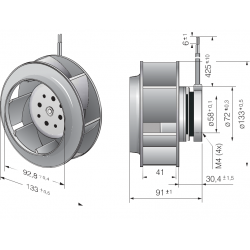 RER 133-41 / 14/2 TDMP Radial fan