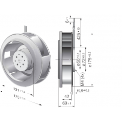 RER 175-42 / 18/2 TDP Radial fan