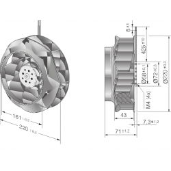 RER 220-43 / 14/2 Ventilator radial TDMO RER 220-43 / 14/2 Ventilator radial TDMO