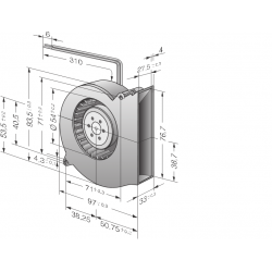 RL 65-21 / 14 Radial fan