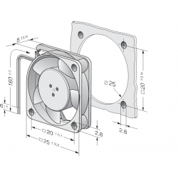 252 h ventilator axial compact