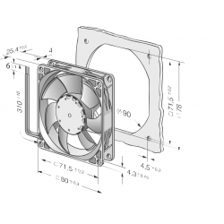 8452 / 2GHHHP Fan compact axial
