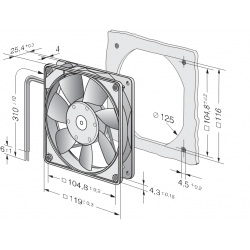 4414 FG Compact axial fan